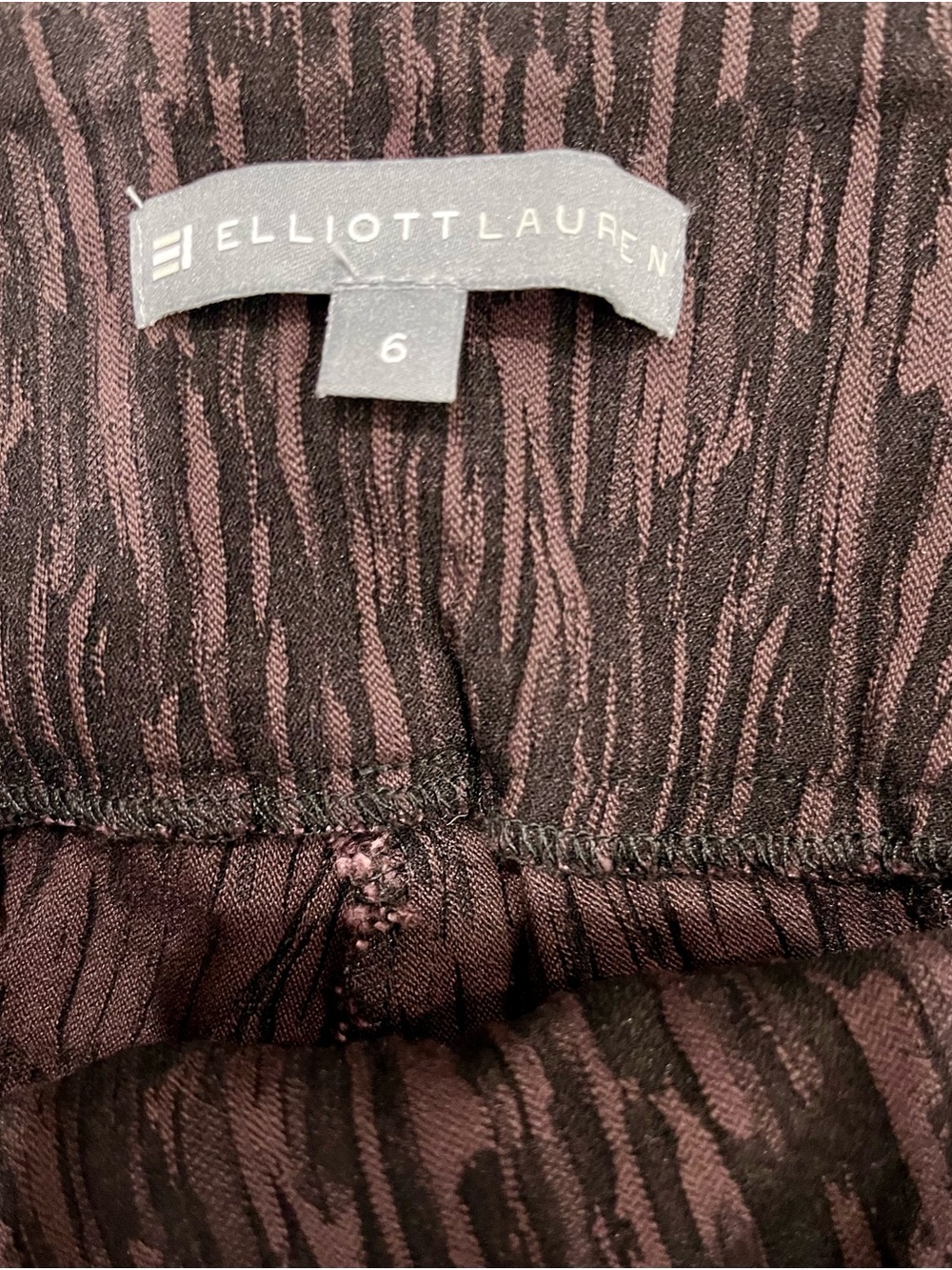 Elliott Lauren Animal Print Pull On Pants Size 6 - Picture 3 of 6